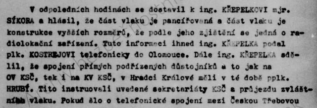 Co veze vlak TX? Z pátracího svazku KR- 631808 MV s krycím jménem Mosty. Zdroj: Archiv bezpečnostních složek